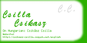csilla csikasz business card