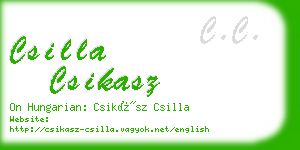 csilla csikasz business card